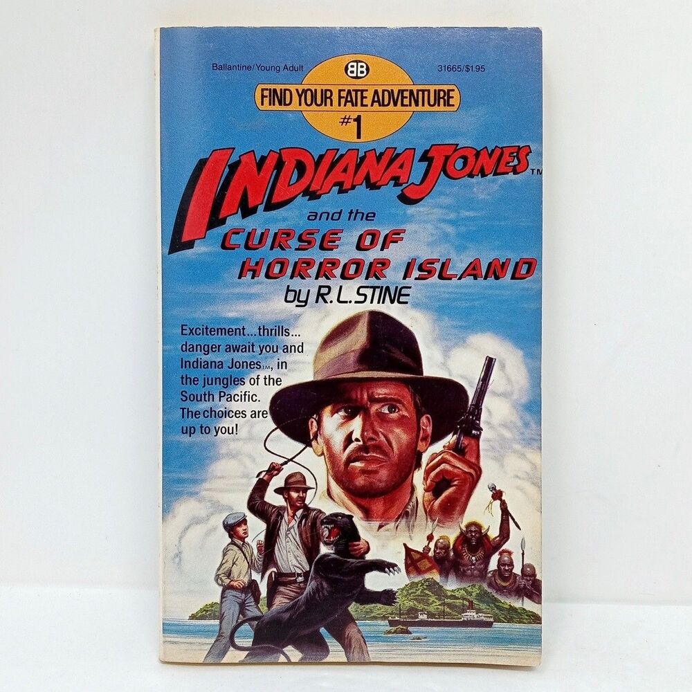 Indiana Jones and the Curse Of Horror Island by RL Stine 1984 Find Your Fate #1